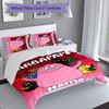3pcs Custom Name Barbapapa Set,Includes 1 Duvet Cover and 2 Pillowcases,All-season Bedroom Decor
