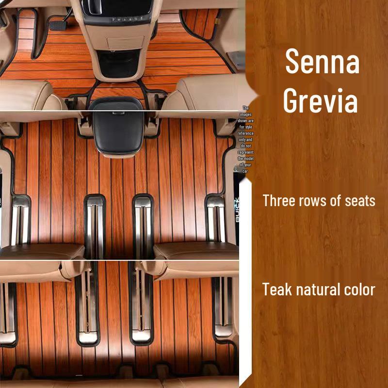 Custom Solid Wood Floor Mats for 2023 Toyota Sienna Hybrid Grandia