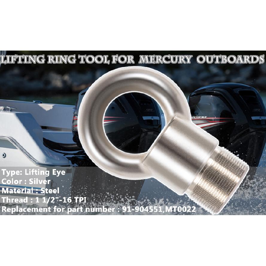Lifting Ring Tool Replacement For MT0022 91-904551 Lifting Eye For Mercury Marine OMC with 1.5" X16 Threaded Flywheel