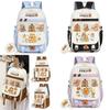 Cute Capybara Student Backpack With Comfortable Shoulder Straps And Cartoon Pattern For School And Daily Use