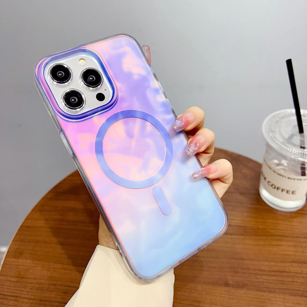 For iPhone 14 Pro Max Case Compatible with MagSafe Ink Painting IMD Phone Cover