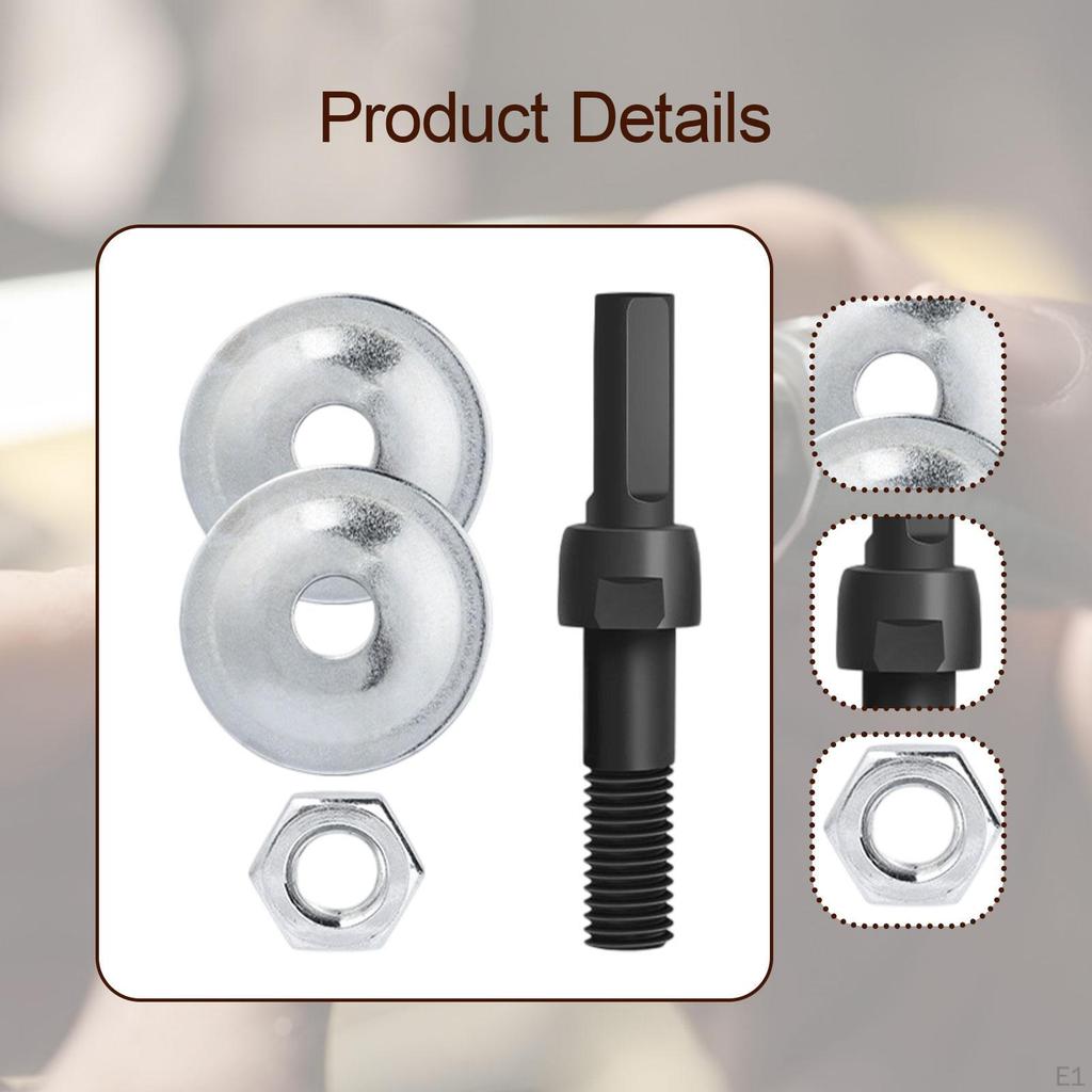 1 Set Grinding Wheel Connector Shaft Adapter Accessories Steel Polishing