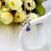 925 Sterling Silver Fashion Light Luxury Heart Shaped Love Zircon Necklace Birthday Party Anniversary Gift