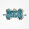 HC535 10-Color Glitter Dog Bone Metal Pet Tag Pendant