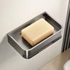 Soap Holder Soap Dish with Removable Drip Tray Bathroom Soap Organizers Aluminum Alloy