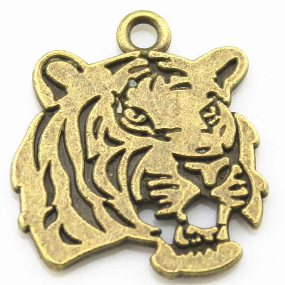 Retro Leopard Charms Metal Animal Pendants For Jewelry Making Handmade Supplies