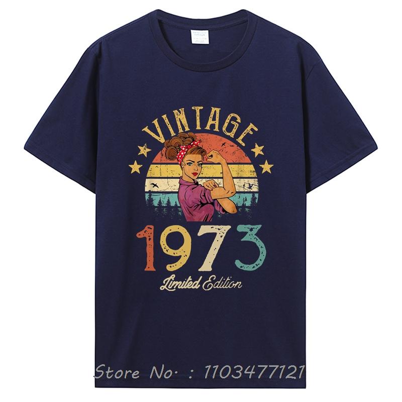 Best Of 1973 Birthday Gifts T Shirt Men's Cotton Funny T-Shirt Old Graphic T Shirt Men Clothing Oversized Tshirt Tees