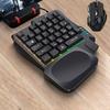 One Handed Gaming Keyboard, 14-Key with Backlight USB Corded Keypad with Hand Rest and Shine Through
