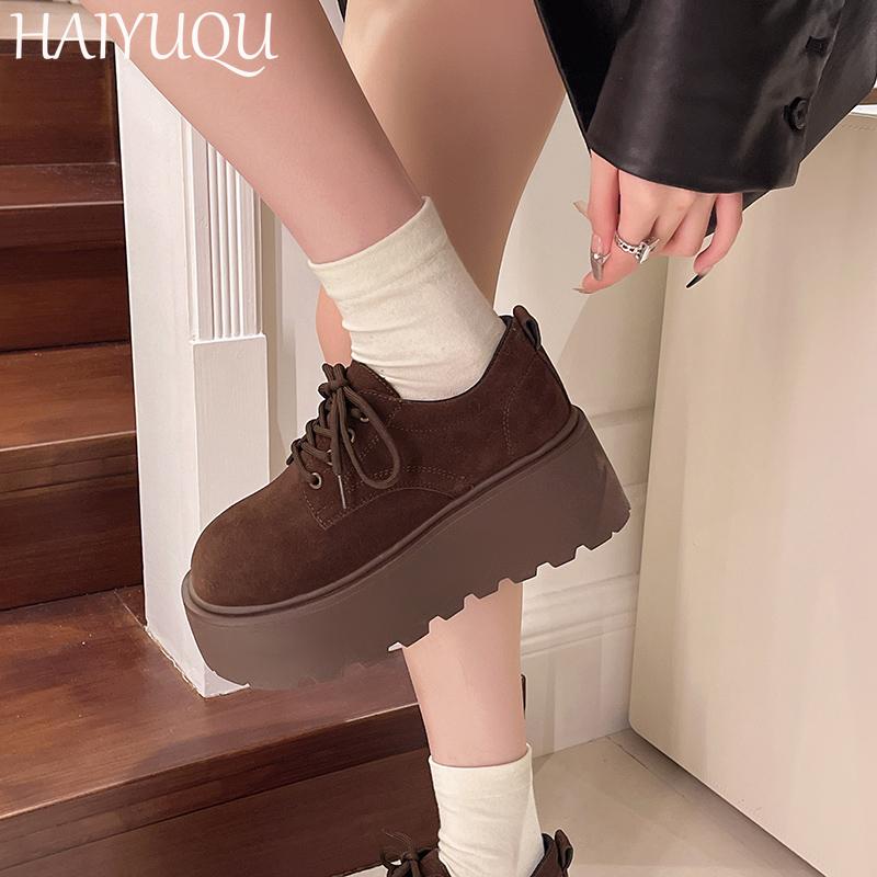 Mote Flats Plattform Dame Semsket Snø Ankelstøvletter Designer Mote Casual Gåsko Dame 2025 Trend Nye Vinter Koselige Botas Mujer