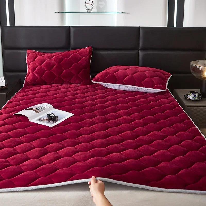 2024 neue 230g hochgramm verschlüsselte verdickte Milchvliesmatratze (Bettkissen) Serie Herbst und Winter