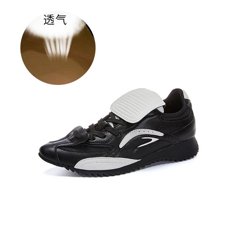 Leather dad shoes women's autumn new pointed versatile sports shoes women's casual platform shoes fashion women's shoes trend