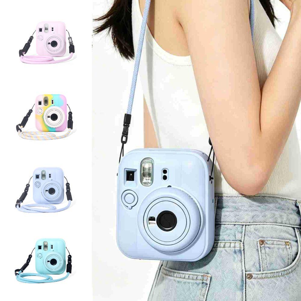 Med Rem Instantkamerafodral Silikonhölje Skyddande Omslag för Fujifilm Instax mini 13 Resa