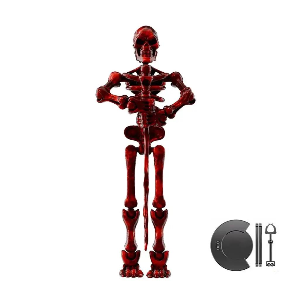 Medieval Doll Warrior Toys DIY Movable Joint Doll Figurine Skeleton Halloween Decorations Toys Skull Mini Gift Stress-relie D5W0