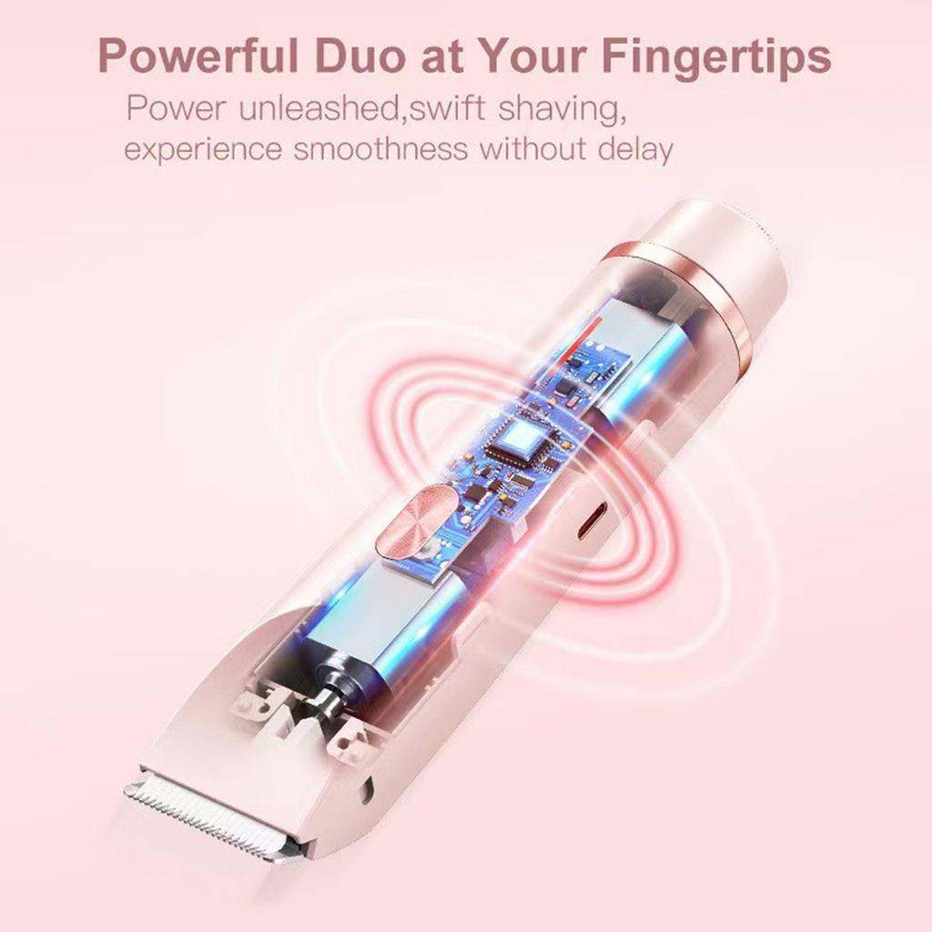 Ladies' Double ,head Shaving Device  , Electric Bikini Shaving Device Suitable For Legs And Armpits  , Dry And Wet  ,purpose Detachable Head  ,  ,