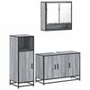 3 Piece Bathroom Furniture Set Grey Sonoma Particleboard