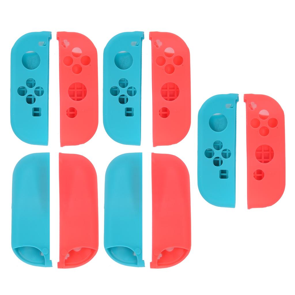 5 Sets Silicone Gamepad Cover Strong Protection Game Machine Accessory for NS SwitchRed Blue