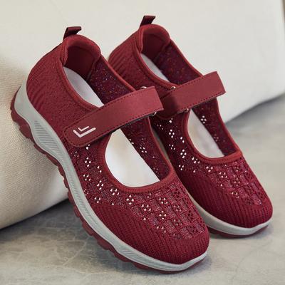 2025 Zomer Nieuwe Mesh zachte zool casual platte schoenen Sleehakken Schoenen voor Dames Ademende Stoffen Schoenen Comfortabele Dames sandaal