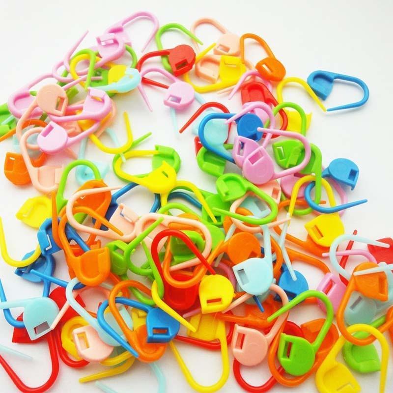 

100pcs Knitting Crochet Craft Locking Stitch Needle Clip Markers Holder 100pcs