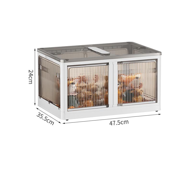 Прозрачный складной ящик для хранения одежды большой емкости органайзер для одеял организация одежды складной органайзер для хранения различных вещей L белый 3969₽