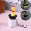 1Pcs Stress Relief Plastic Toys Creative Cartoon Sharp Crying Chicken Voice Button High Aesthetic Edc Keychain For Children Gift
