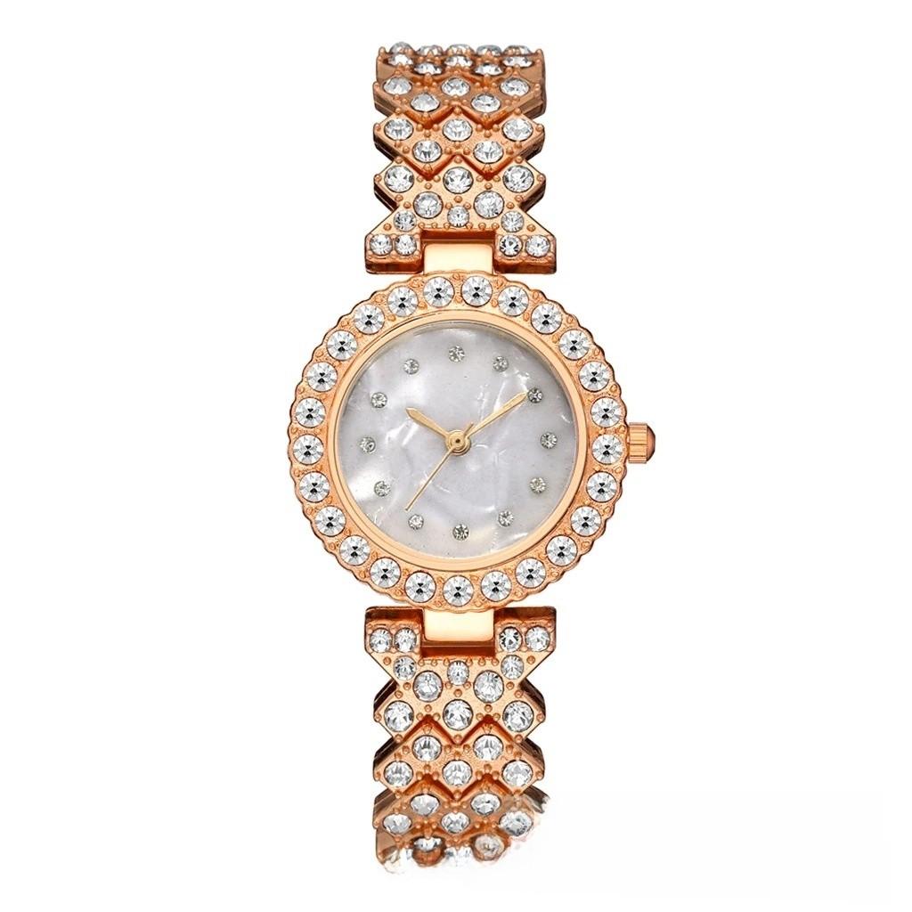 

Ladies Quartz Watch With Water Diamond Dial For Casual Fashion Jewelry Enthusiasts розового золота
