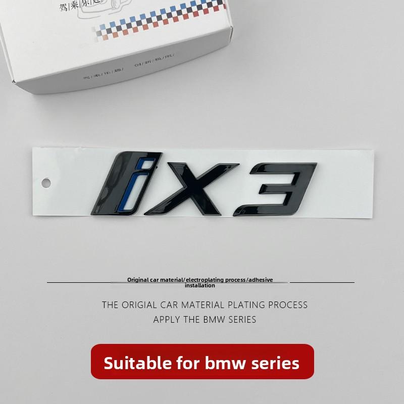 3D ABS Auto Emblem Karosserie Heck Kofferraum Fenster Aufkleber Abzeichen Dekoration Decal Auto Modifikation Für BMW ix3 ix i3 i4 i7 Zubehör