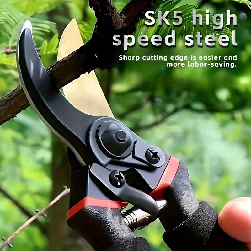 1pc Garden Pruning Shears - Handed Manual Garden Scissors, Ultra-Sharp Alloy Steel Blades, Safety Lock, Non-Slip Grip for Hedge Trimming & Gardening