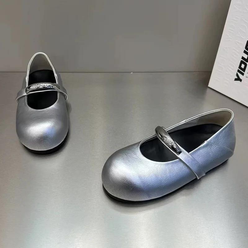 Fashion Flats Women Loafers Shoes Spring Dress Lolita Sandals Fashion Casual Woman Shoes 2025 Trend Platform Shallow Women’s Chaussures