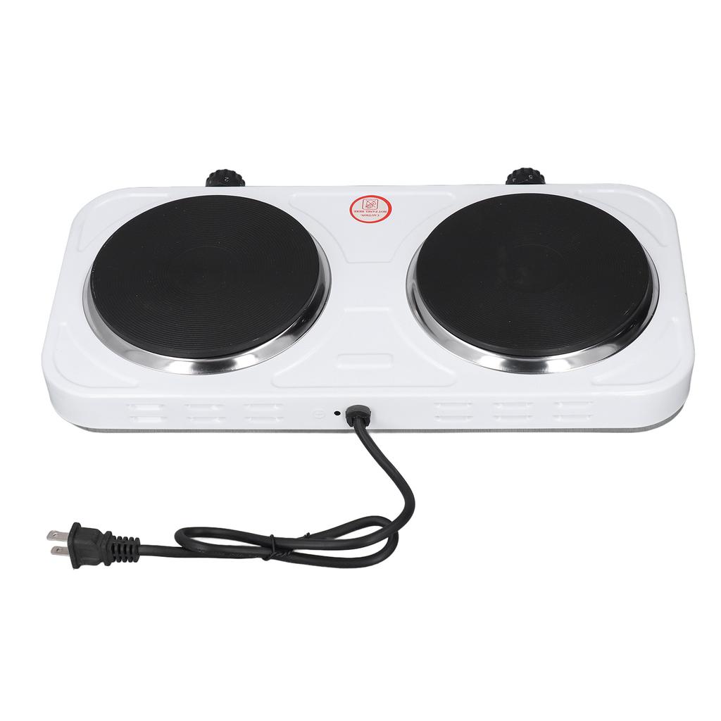 Electric Hot Plate 2000W Double Cooker Plate Countertop Electric Heater for Frying Boiling US Plug 1