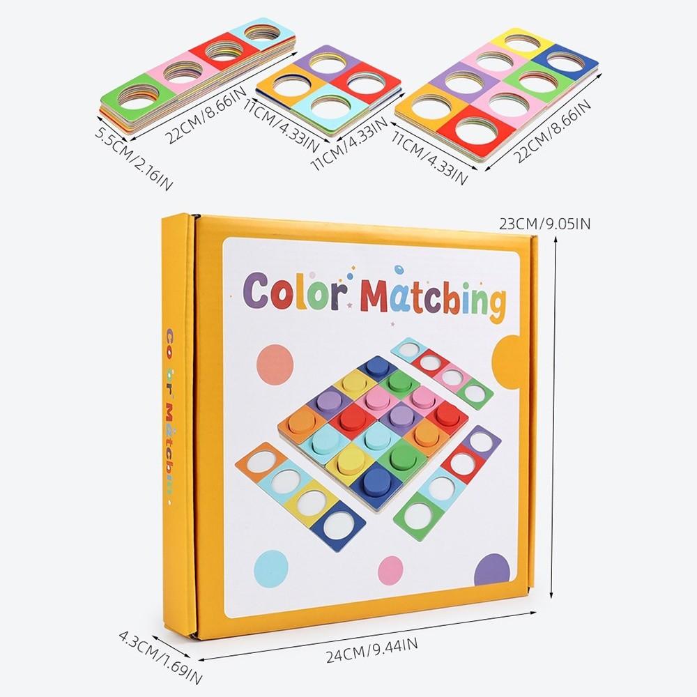 Water-based Paint Matching Logic Game Educational Wooden Puzzle Preschoolers or Toddlers