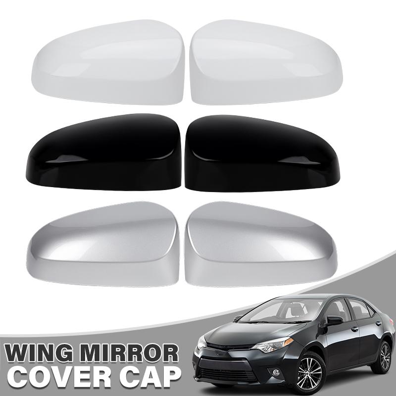 Side Mirror Cover Cap For Toyota Corolla 2014 2015 2016 2017 US Model W/O Turn Signal Light Glossy Black/White/Silver Mirror Cap