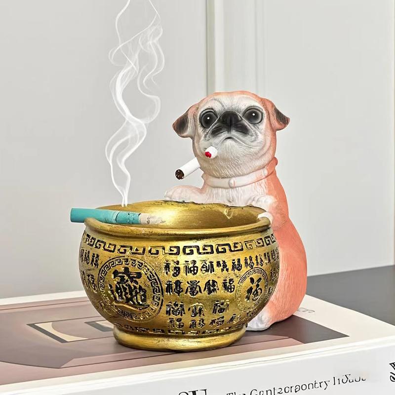 New Ashtray Series Creative Personality Diligent Dog Ashtray Decoration Home Living Room Office Cute Birthday Gift