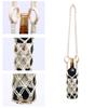 Hand-woven Hanging Bottle Net Bag Hollow Out Coffee Cup Holder Knitting Water Bottle Holder  Hiking