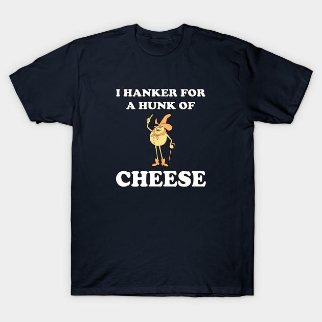 

Men Black Print T-shirt Hanker For Cheese No-Cut Transfer Paper Print Cotton Tshirt L