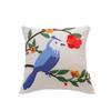 Cotton Canvas 3D Effect Birds Embroidery Throw Pillow Cover Decorative Cushion Cover For Sofa Office Home Room Decoration