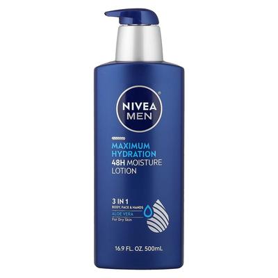 Loción nutritiva 3 en 1 Nivea Men Maximum Hydration con aloe vera 500 ml (16,9 onzas líquidas)