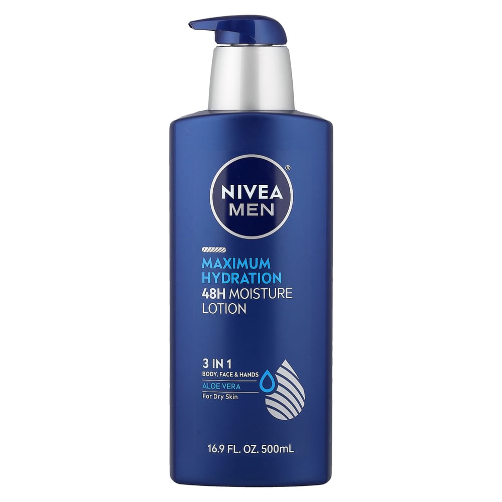 

Nivea Men Maximum Hydration 3-in-1 Nourishing Lotion with Aloe Vera 500ml (16.9 fl oz) 500ml - 1 ea