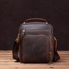 Retro Business Top Layer Cowhide Men's Bag, European and American Crazy Horse Leather Shoulder Bag, 10 Inch Genuine Leather Crossbody Bag, Mailman Bag