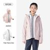 Decathlon Kids' Detachable 3-in-1 Fleece Lined Jacket for Girls