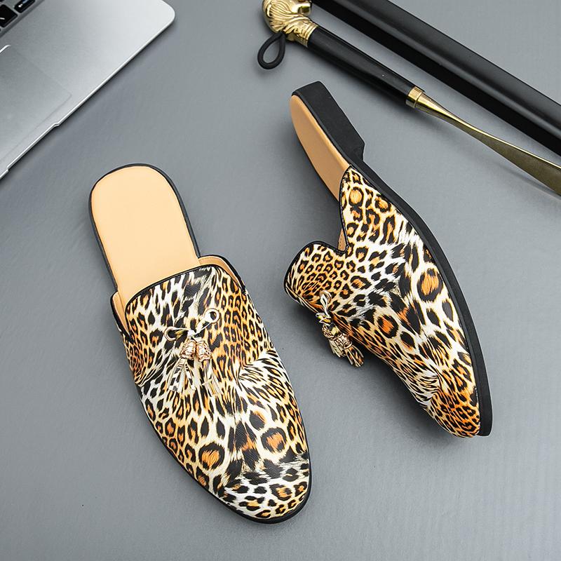 Italian Brand Men's Flat Shoes Soft Soled Comfortable Slippers Versatile for Home Commuting Men's Loafers Big Size  38-48