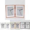 5 And 7 Inch Double Sided Transparent Fold Dual Photo Frame For Living Room Display
