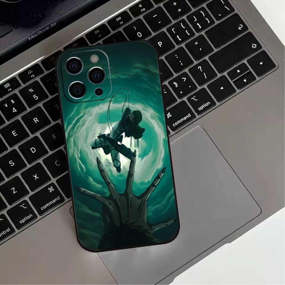 A-Attack on T-Titan Levi Phone Case For iPhone 17,16,15,14,13,12,11 Plus,Pro Max,XS,Soft Silicone Black Cover