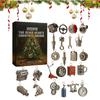 Countdown Calendar 2D Acrylic Garage 24 Days Countdown Pendant Set Festive Ornament Decoration for Workshop Electricians Men