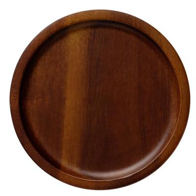 Plateau de service rond en bois style Instagram