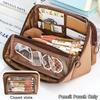 Large Capacity Transparent Pencil Case DIY Zipper Pen Bag 9 Layer Multi Function Students Stationery Storage Bag School Supplies
