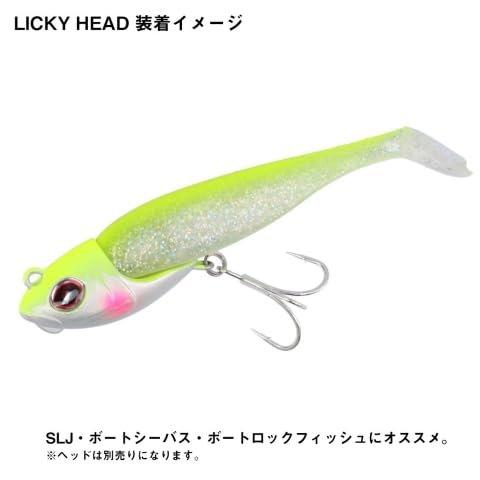 Daiwa Ricky Shad 3.0 Inch Clear Lemon Glow Soft Plastic Shad Tail Worm for Worm Jigging Fishing Lures 5pcs