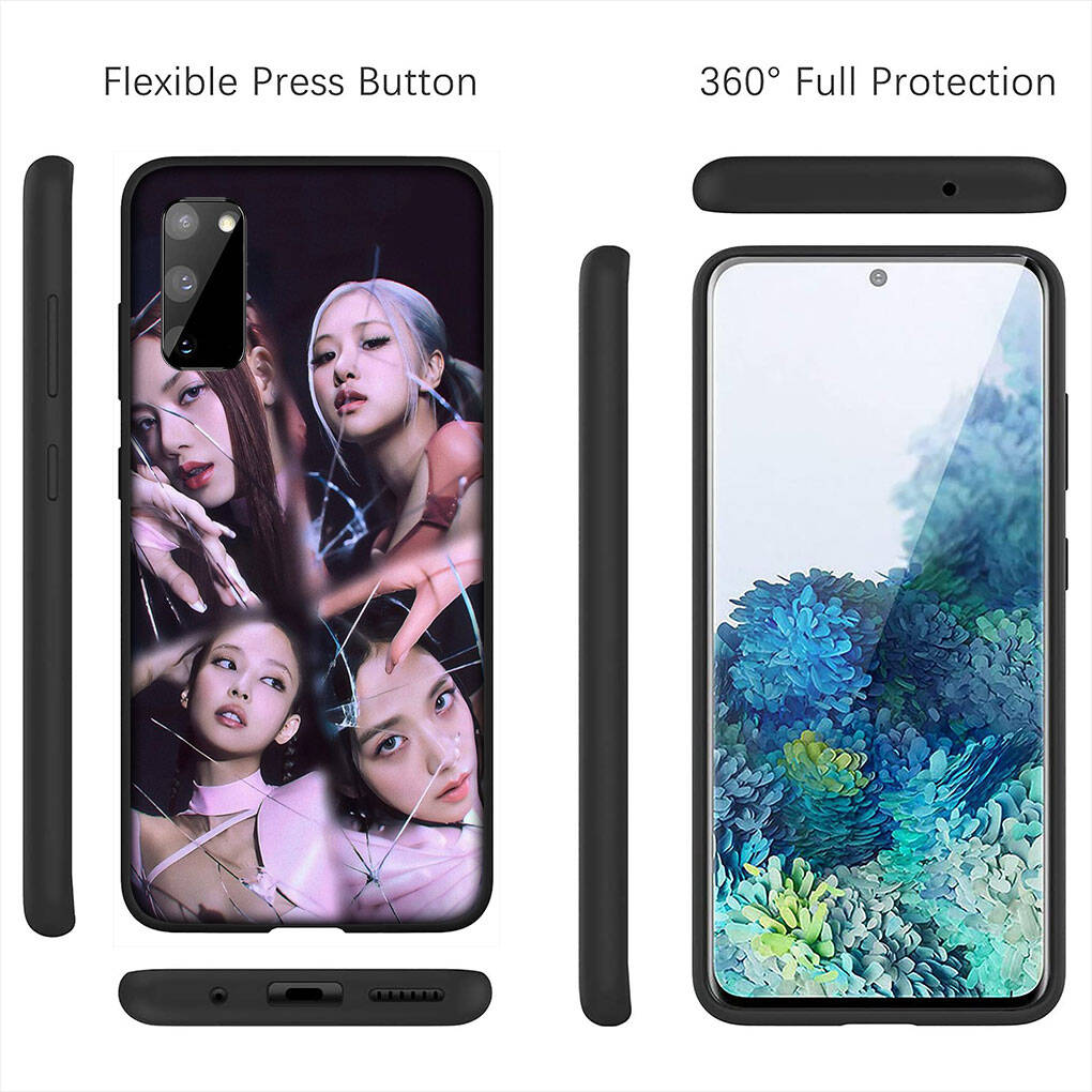 Cover for iPhone 17 16 15 Xiaomi Poco Redmi Note 14 13 12 11 Pro Max Samsung Galaxy S25 S24 9 OPPO Huawei Black Lisa Rose Jennie Jisoo Pink Phone Case