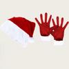 3Pcs Mrs.Santa Claus Sexy Costume,Includes Socks,gloves and Hat,for Adult Women Girl Christmas Party Cosplay,Red,White Mainly