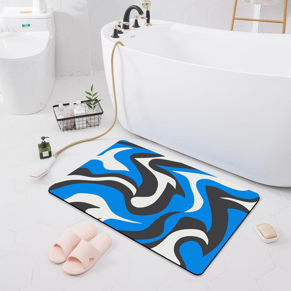 Tapete absorvente antiderrapante, capacho para porta de banheiro, piso de vaso sanitário, chuveiro, banheira, tapete de cozinha moderno