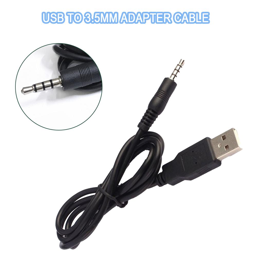1M USB To 3.5mm Audio Cable USB Sound Card Earphone For Desktop Audio Cable 1 Speakers Headphon P9J7